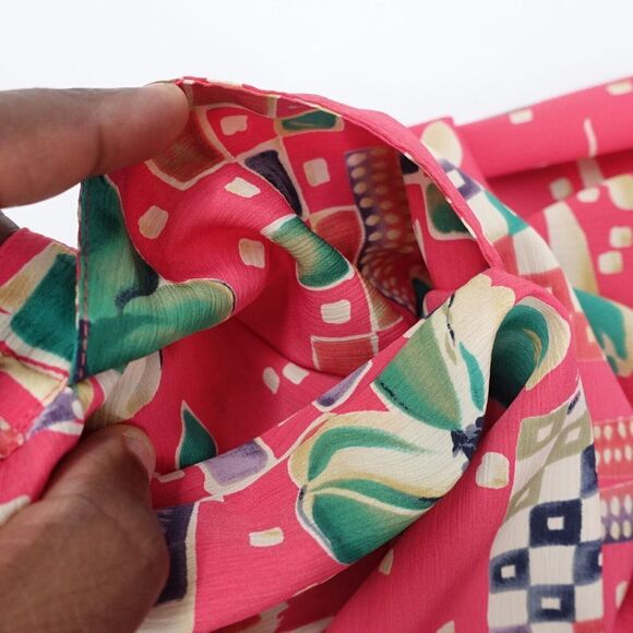 Alfred Dunner Bora Bora Skirt Women's 12 Printed Polyester Pleated Elastic Waist - Picture 2 of 7